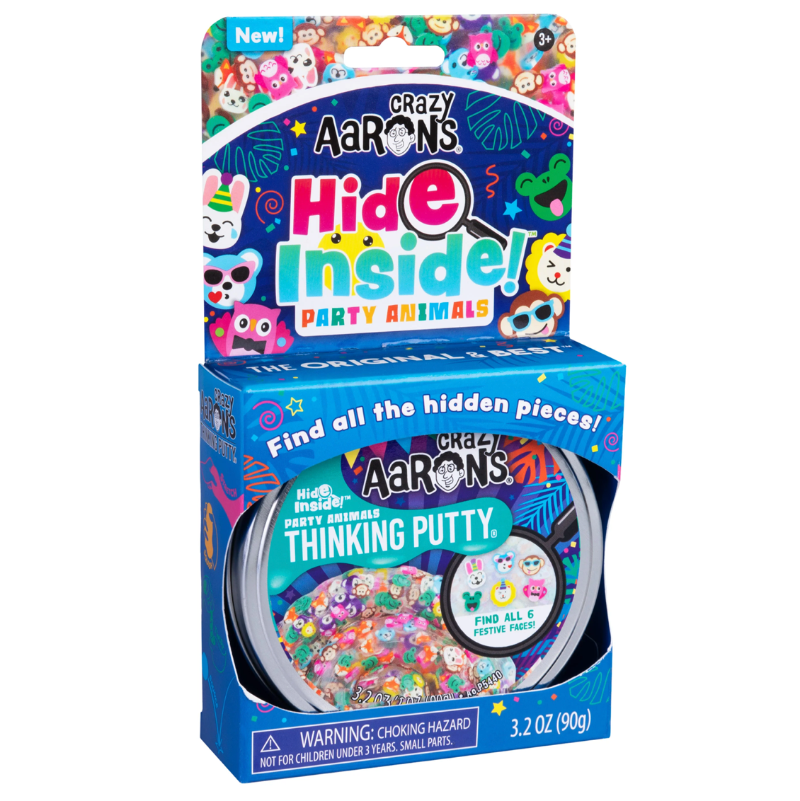 Crazy Aaron's Pâte à Modeler Trendsetters Dauphin Dance - Pâte Sensorielle Scintillante Anti-Stress - 90 G - Boîte De 10 Cm - Fabriqué Aux USA - Dès 3 Ans
