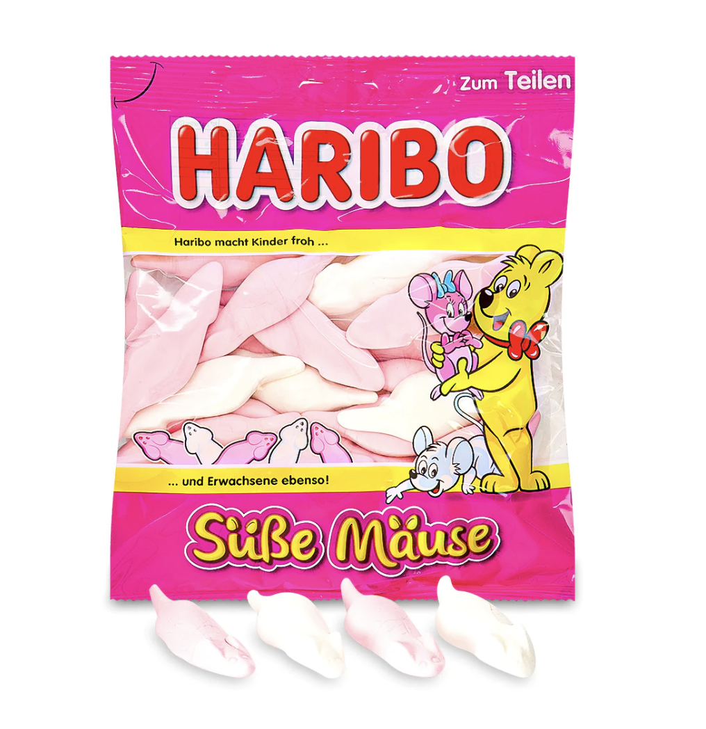 Haribo Sweet Mice | Bonbons Gélifiés en Forme de Souris - La Commère ...