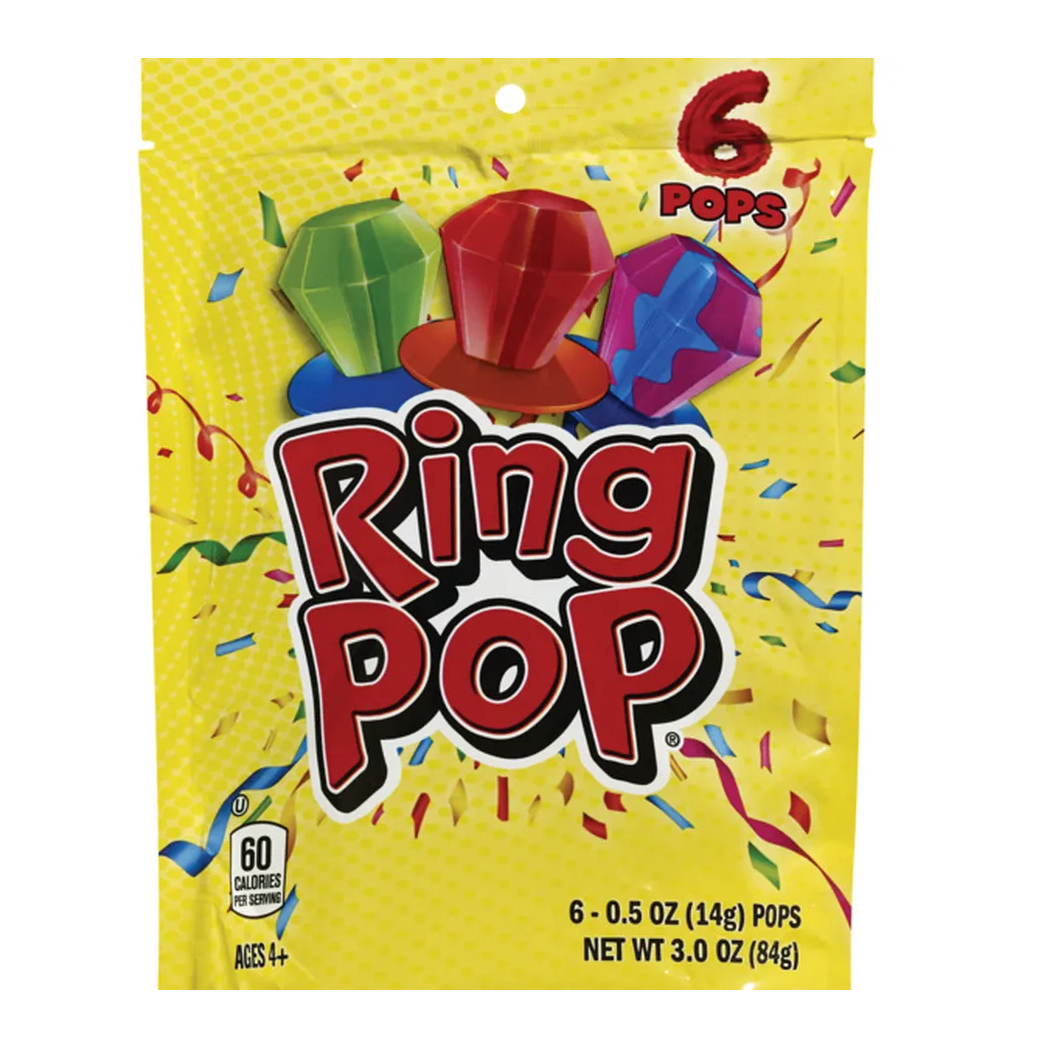 Bazooka Ring Pop (Sac) - Bonbons Lollipops Colorés et Gourmands | La ...