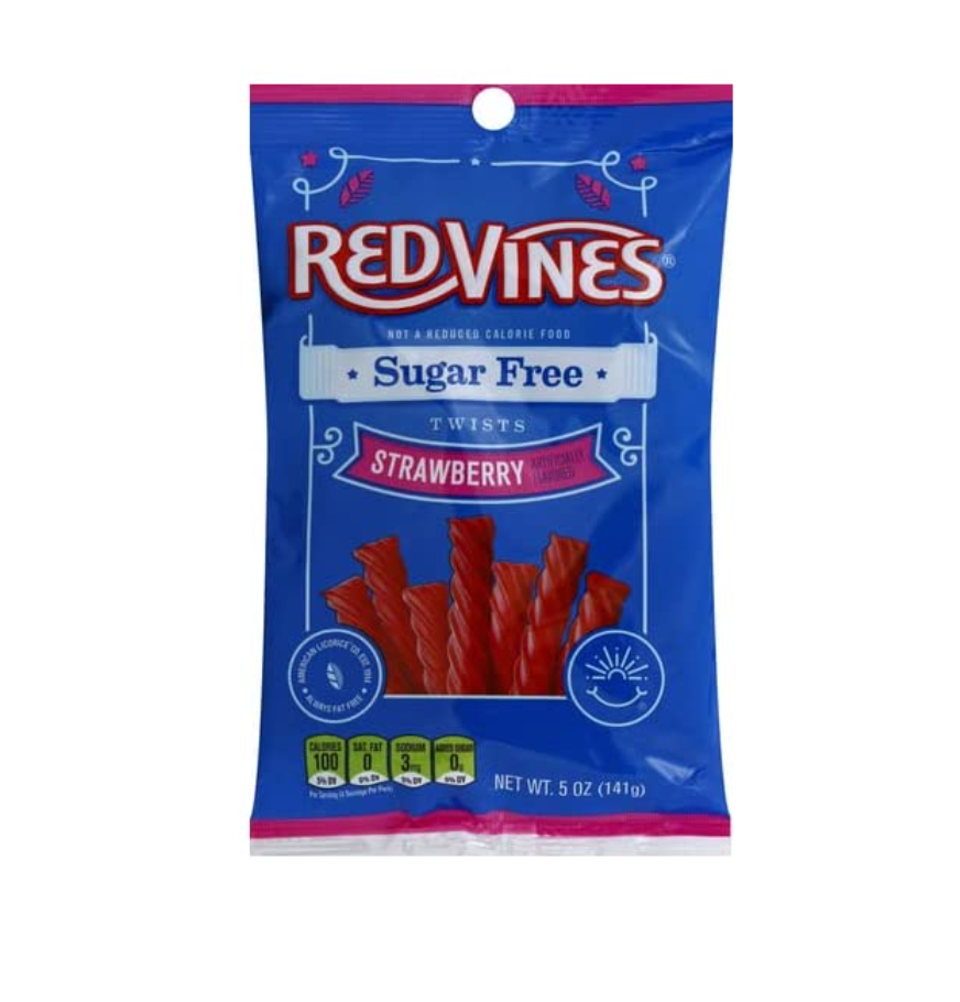 Réglisse rouge fraise fourrée au pica pica en cubes - Gels sucrés fourrés  aux cordes de la jungle Fini - 90 g par 0,90 €